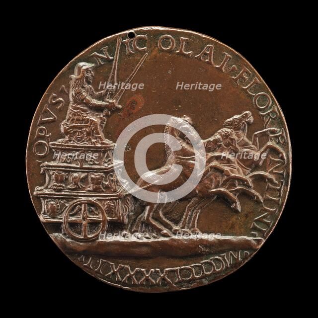 Alfonso(?) in a Triumphal Car [reverse], 1492. Creator: Niccolo Fiorentino.