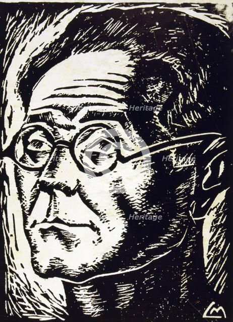 Alfonso Rodriguez Castelao (1886-1950) Spanish writer and draftsman, on a cover of 'Voveroj'.