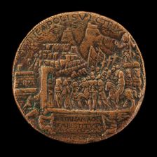 Alfonso's Triumphal Entry into Naples [reverse], 1481. Creator: Andrea Guacialoti