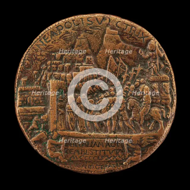 Alfonso's Triumphal Entry into Naples [reverse], 1481. Creator: Andrea Guacialoti.