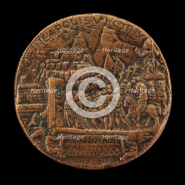 Alfonso's Triumphal Entry into Naples [reverse], 1481. Creator: Andrea Guacialoti.