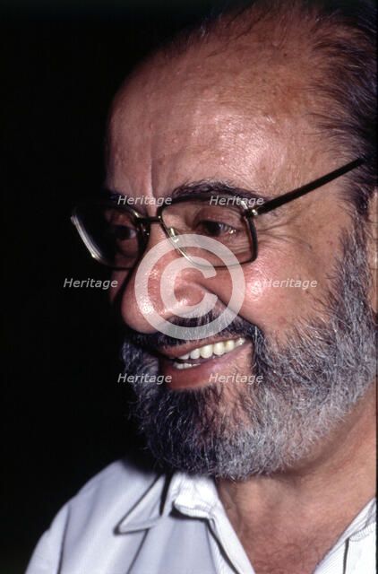 Alfonso Sastre (1926 -), Spanish essayist and playwright born in Madrid, 1987 photo.