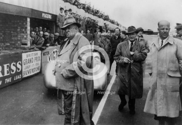 Alfred Neubauer, Mercedes team manager, 1954. Artist: Unknown