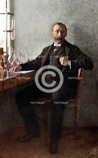 Alfred Nobel, Swedish chemist and inventor. Artist: Unknown