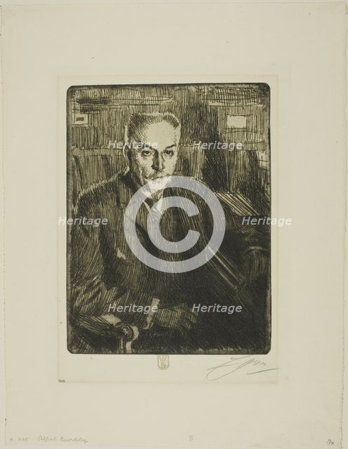 Alfred Beurdeley, 1906 or 1907. Creator: Anders Leonard Zorn.