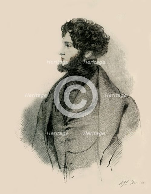 Alfred, Count d'Orsay, 1833.  Creator: Richard James Lane.