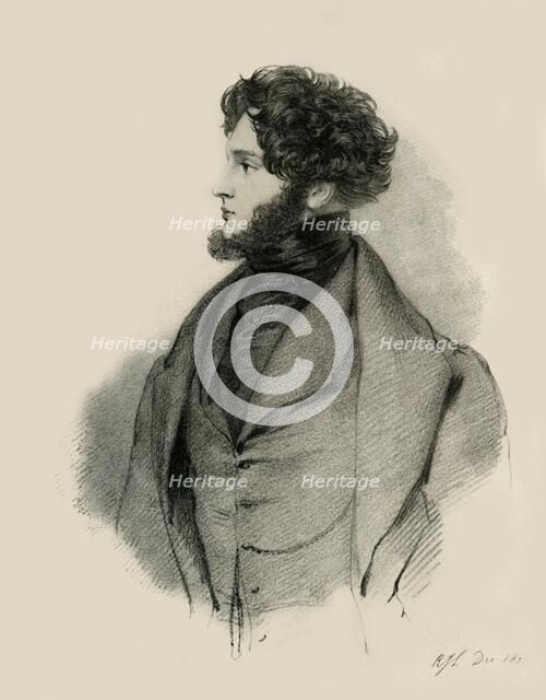 Alfred, Count d'Orsay, 1833.  Creator: Richard James Lane.