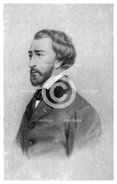 Alfred de Musset, French Romantic playwright, poet and painter, c1845-1890). Artist: Unknown