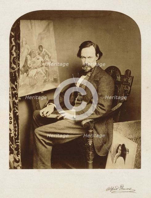 Alfred Elmore, RA, c1857. Creator: William Henry Lake Price.