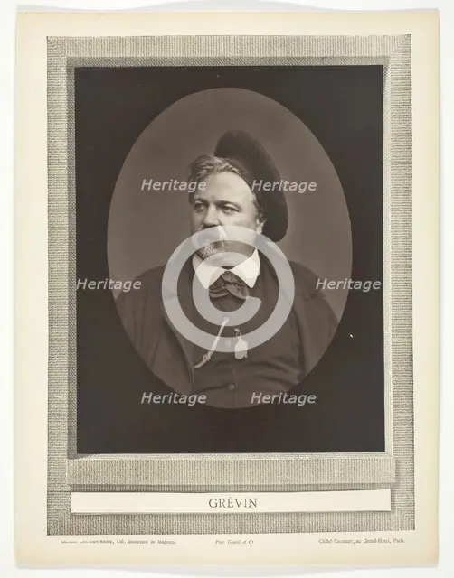 Alfred Grévin (French caricaturist and costume designer, 1827-1892), 1875/77. Creator: Chambey.