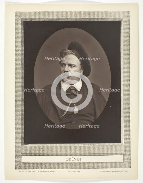 Alfred Grévin (French caricaturist and costume designer, 1827-1892), 1875/77. Creator: Chambey.