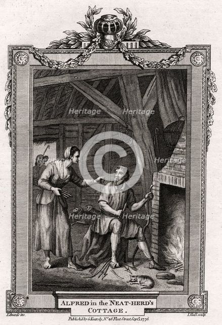 'Alfred in the Neat-Herd's Cottage', 1776. Artist: I Hall