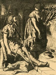 Alfred in the Neat-herd's Hut late 19th century. Creator: Pearson