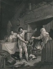 Alfred in the Neatherd's Cottage (mid 19th century). Creator: J Rogers