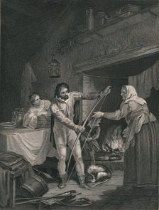 Alfred in the Neatherd's Cottage (mid 19th century). Creator: J Rogers