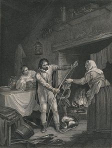 Alfred in the Neatherd's Cottage (mid 19th century). Creator: J Rogers