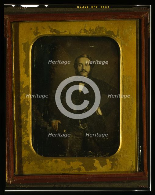 Alfred Jones, three-quarter-length portrait, standing, between 1850 and 1855. Creator: Frederick De Bourg Richards.