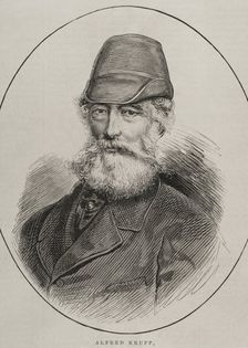 Alfred Krupp, German steel manufacturer and inventor, 1878. Creator: Unknown