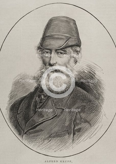 Alfred Krupp, German steel manufacturer and inventor, 1878.  Creator: Unknown.
