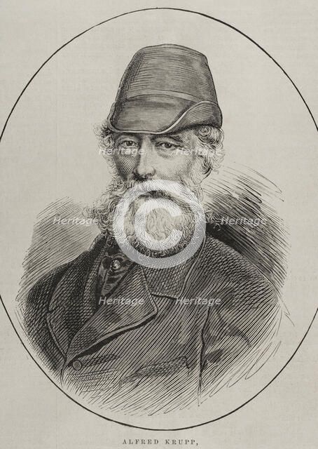 Alfred Krupp, German steel manufacturer and inventor, 1878.  Creator: Unknown.