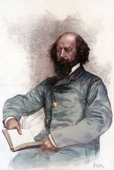 Alfred Lord Tennyson (1809-1892), English poet, 1884.Artist: Amedee Forestier