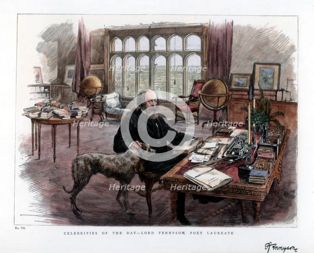Alfred Lord Tennyson (1809-1892), poet laureate, 1884.Artist: Roberts