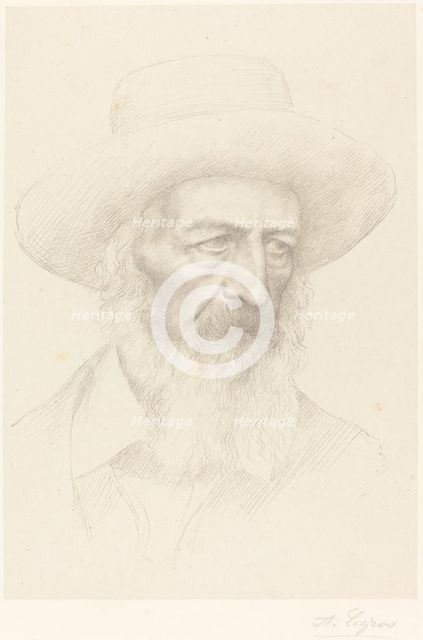 Alfred, Lord Tennyson. Creator: Alphonse Legros.
