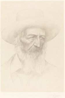 Alfred, Lord Tennyson. Creator: Alphonse Legros