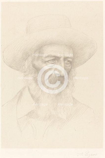 Alfred, Lord Tennyson. Creator: Alphonse Legros.