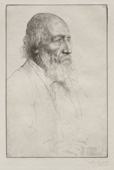 Alfred Lord Tennyson. Creator: Alphonse Legros (French, 1837-1911)