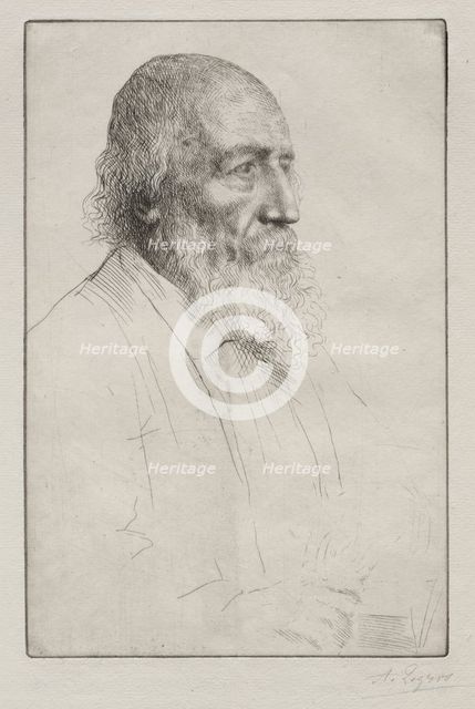 Alfred Lord Tennyson. Creator: Alphonse Legros (French, 1837-1911).