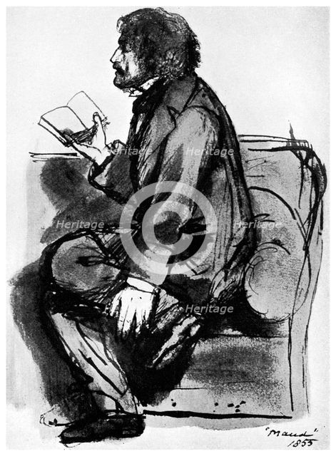 Alfred, Lord Tennyson, British poet, 1855 (1956). Artist: Unknown