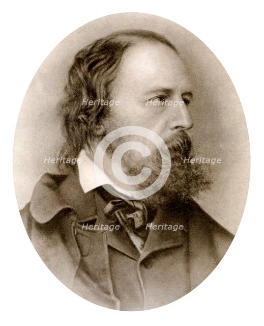 Alfred, Lord Tennyson, English poet, (1909).Artist: M Arnault