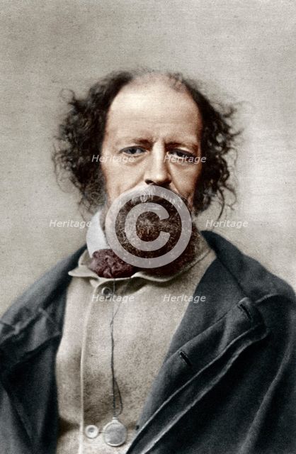 Alfred, Lord Tennyson, Poet Laureate of the United Kingdom, c1867.Artist: London Stereoscopic & Photographic Co