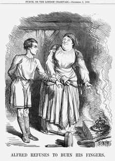 Alfred Refuses to Burn His Fingers 1862. Creator: Unknown