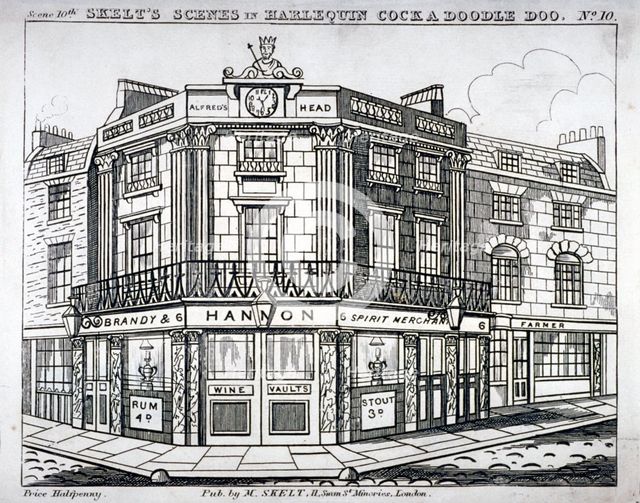 Alfred's Head Inn, corner of Newington Causeway and London Road, Southwark, London, c1830.           Artist: Anon
