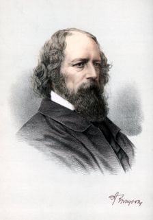 Alfred Tennyson, 1st Baron Tennyson, English poet, c1890.Artist: Cassell, Petter & Galpin