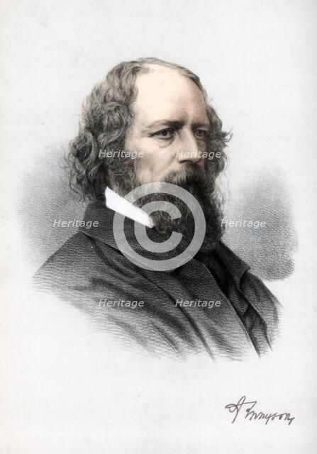 Alfred Tennyson, 1st Baron Tennyson, English poet, c1890.Artist: Cassell, Petter & Galpin