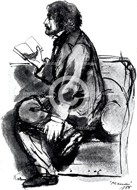 Alfred Tennyson, lst Baron Tennyson (1809-1892), English poet, 1855. Artist: Unknown