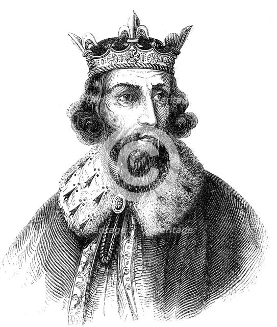 Alfred the Great (849-899), Anglo-Saxon king of Wessex from 871, c1850. Artist: Unknown