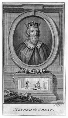 Alfred the Great, (18th century). Artist: J Collyer