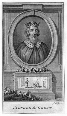 Alfred the Great, (18th century). Artist: J Collyer