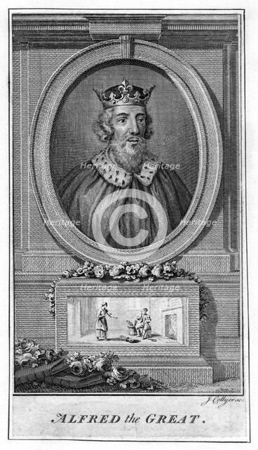 Alfred the Great, (18th century). Artist: J Collyer