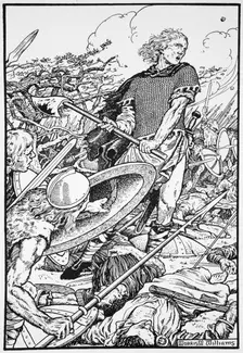 Alfred the Great at the Battle of Ashdown, 871 (1913). Creator: Morris Meredith Williams