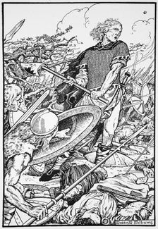 Alfred the Great at the Battle of Ashdown, 871 (1913). Creator: Morris Meredith Williams