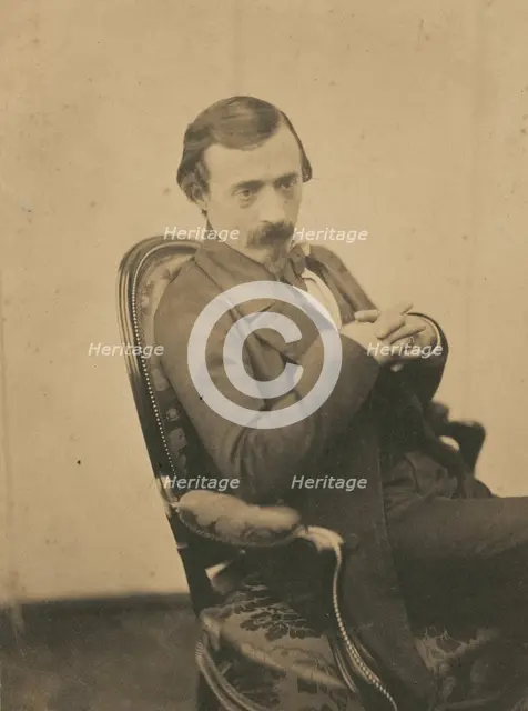 Alfred Vernet, miniaturiste, 1853-1854. Creator: Nadar.