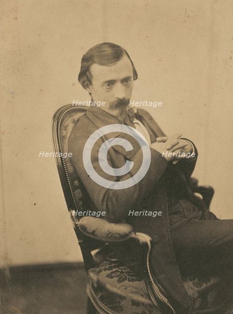 Alfred Vernet, miniaturiste, 1853-1854. Creator: Nadar.