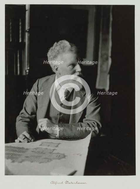Alfred Waterhouse, RA, c1889-1891. Creator: Ralph W Robinson.