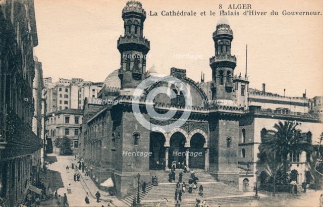 'Alger - La Cathédrale et la Palais d'Hiver du Gouverneur', c1900. Artist: Unknown.