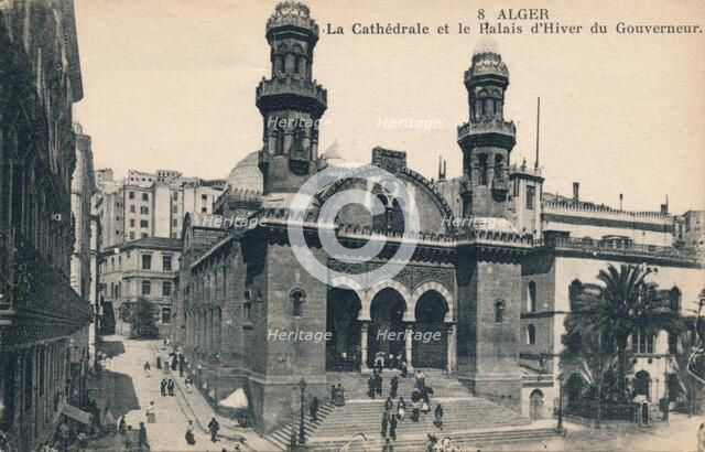 'Alger - La Cathédrale et la Palais d'Hiver du Gouverneur', c1900. Artist: Unknown.